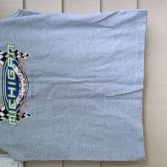 Vintage Alstyle Michigan Nascar International Speedway Tank Top Grey Youth Large - Picture 5 of 10